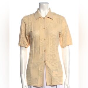 Sandro short sleeve button up top